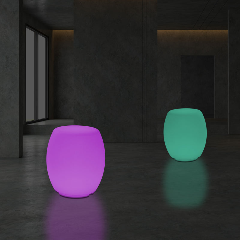 Meerkleurige LED Kruk Zetel, Moderne Dimbare RGB Vloerlamp met Afstandsbediening, 44cm