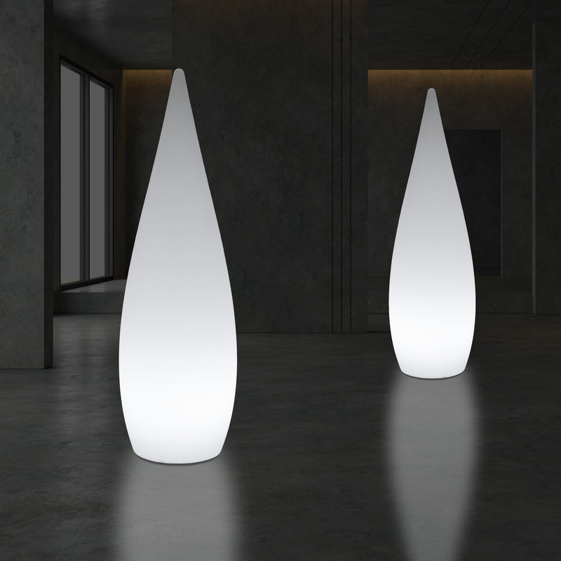 150cm 1,5m Design LED E27 Vloerlamp, Decoratieve Verlichting, Sfeerlicht Waterdruppel, Wit