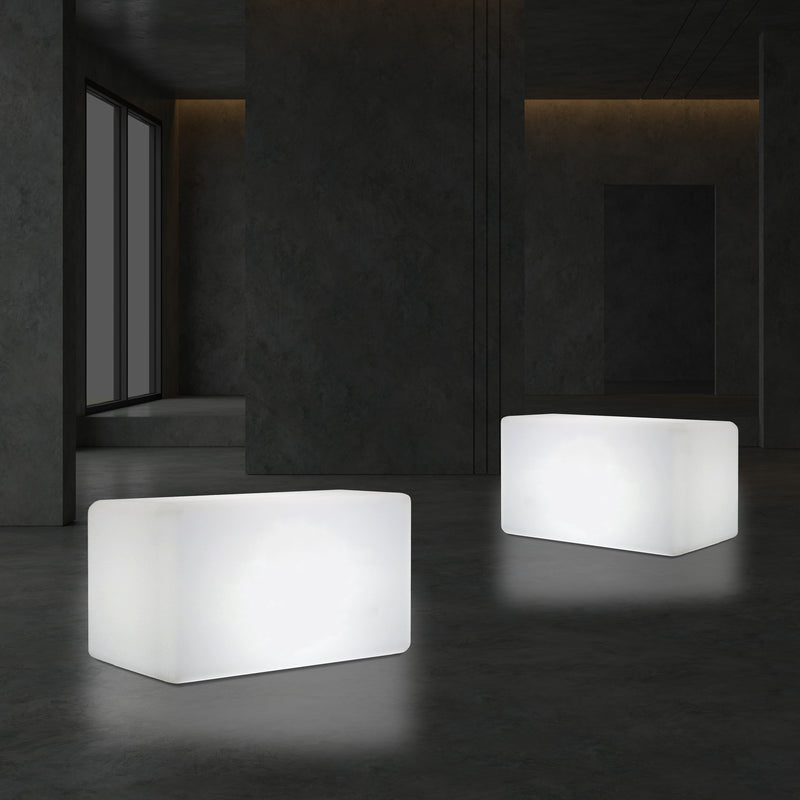 LED Zitbank Kruk, Lamp 55 x 35 cm, Stoel, Moderne E27 Vloerlamp voor de Woonkamer, Wit