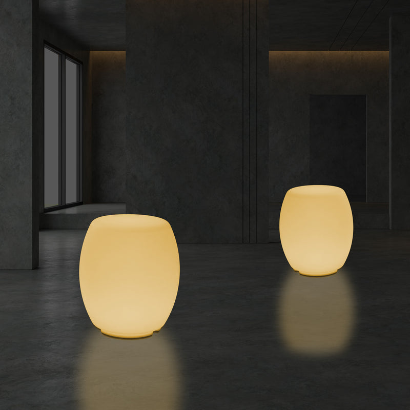 Verlichte Stoel Kruk Vloer Lamp voor Slaapkamer, 44cm Designer LED Verlichting, Warm Wit