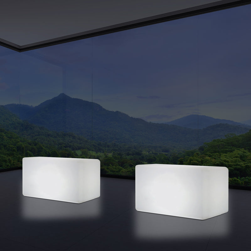 LED Zitbank Kruk, Lamp 55 x 35 cm, Stoel, Moderne E27 Vloerlamp voor de Woonkamer, Wit