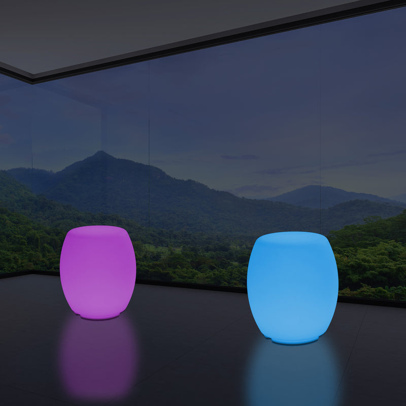 Meerkleurige LED Kruk Zetel, Moderne Dimbare RGB Vloerlamp met Afstandsbediening, 44cm