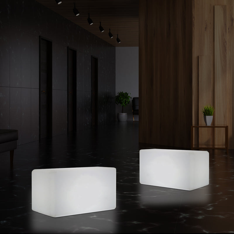LED Zitbank Kruk, Lamp 55 x 35 cm, Stoel, Moderne E27 Vloerlamp voor de Woonkamer, Wit