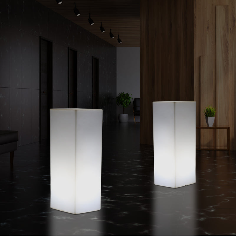 80 cm LED Verlichte Zuil, Moderne E27 Vloerlamp, Feestverlichting, Sfeerverlichting, Wit