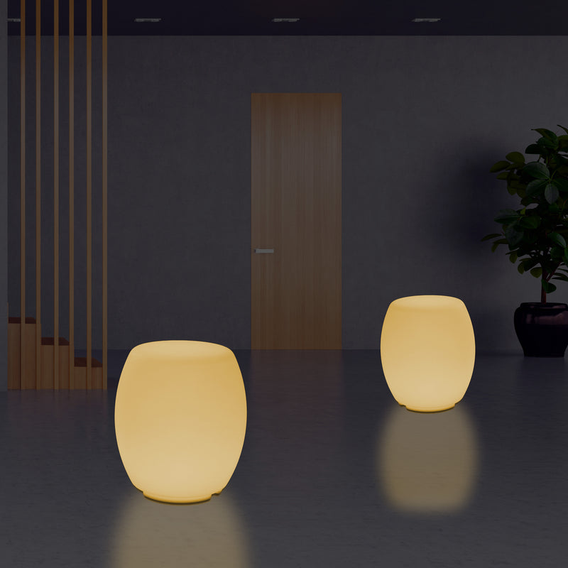 Verlichte Stoel Kruk Vloer Lamp voor Slaapkamer, 44cm Designer LED Verlichting, Warm Wit