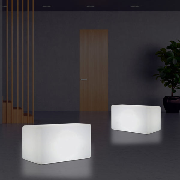 LED Zitbank Kruk, Lamp 55 x 35 cm, Stoel, Moderne E27 Vloerlamp voor de Woonkamer, Wit
