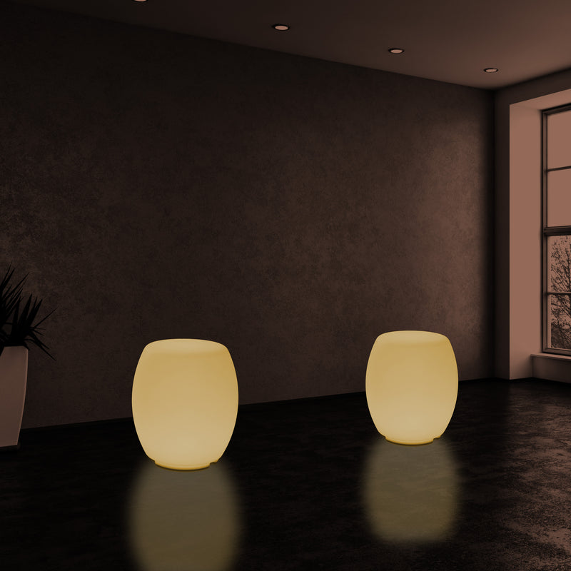Verlichte Stoel Kruk Vloer Lamp voor Slaapkamer, 44cm Designer LED Verlichting, Warm Wit