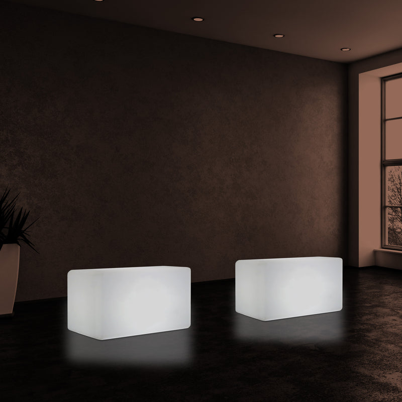 LED Zitbank Kruk, Lamp 55 x 35 cm, Stoel, Moderne E27 Vloerlamp voor de Woonkamer, Wit