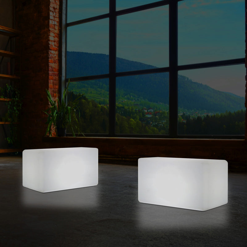 LED Zitbank Kruk, Lamp 55 x 35 cm, Stoel, Moderne E27 Vloerlamp voor de Woonkamer, Wit