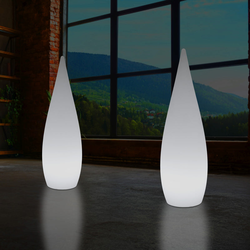 150cm 1,5m Design LED E27 Vloerlamp, Decoratieve Verlichting, Sfeerlicht Waterdruppel, Wit
