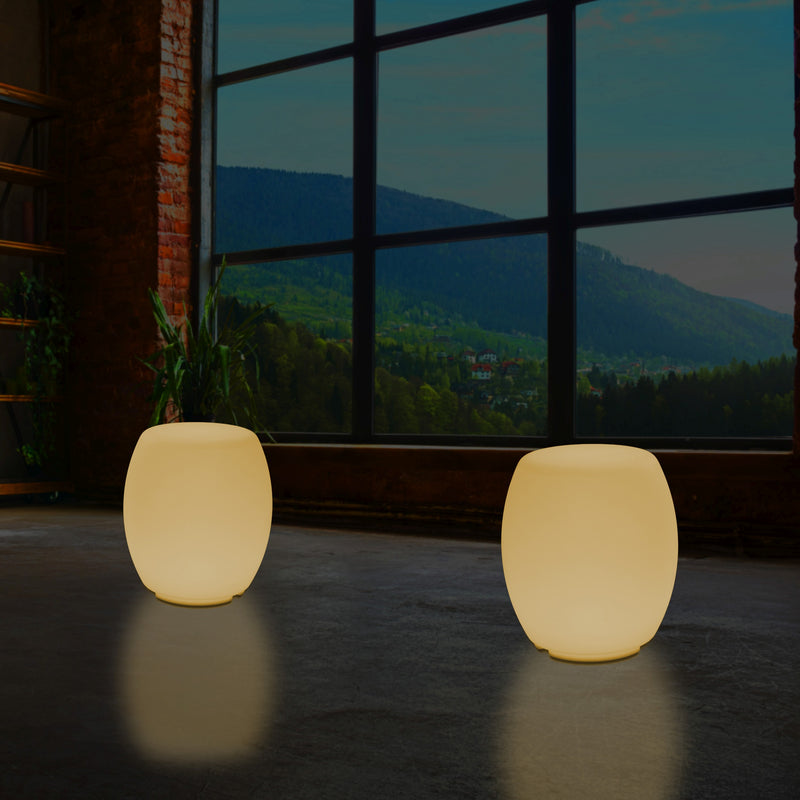 Verlichte Stoel Kruk Vloer Lamp voor Slaapkamer, 44cm Designer LED Verlichting, Warm Wit