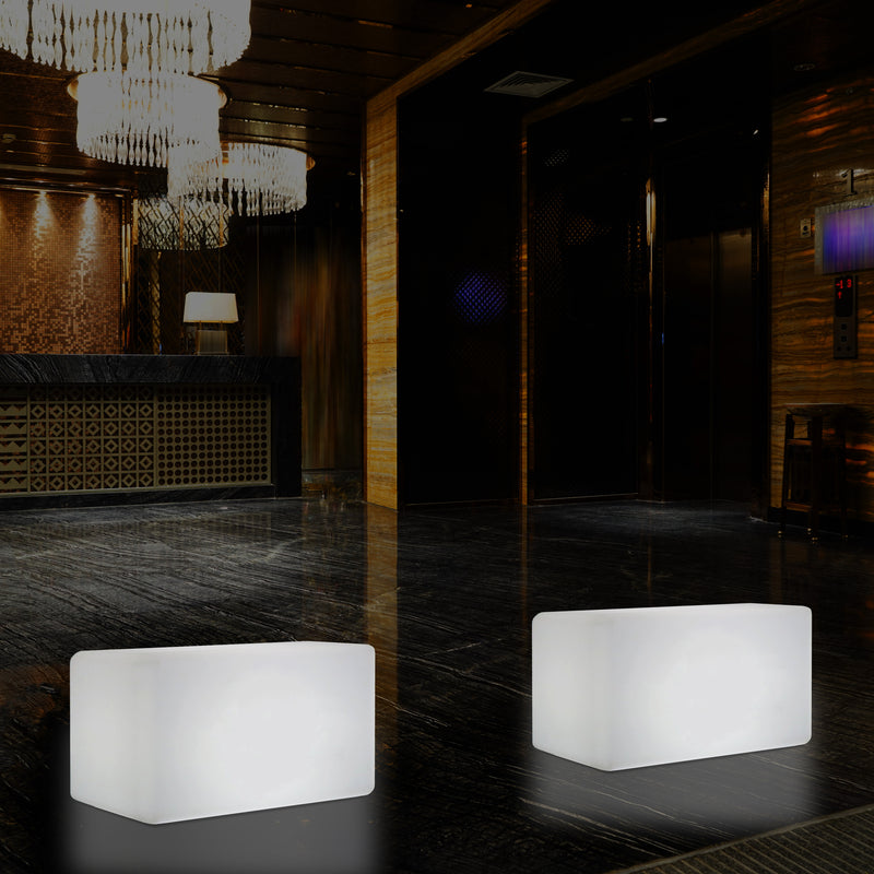 LED Zitbank Kruk, Lamp 55 x 35 cm, Stoel, Moderne E27 Vloerlamp voor de Woonkamer, Wit