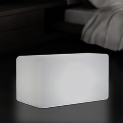 LED Zitbank Kruk, Lamp 55 x 35 cm, Stoel, Moderne E27 Vloerlamp voor de Woonkamer, Wit