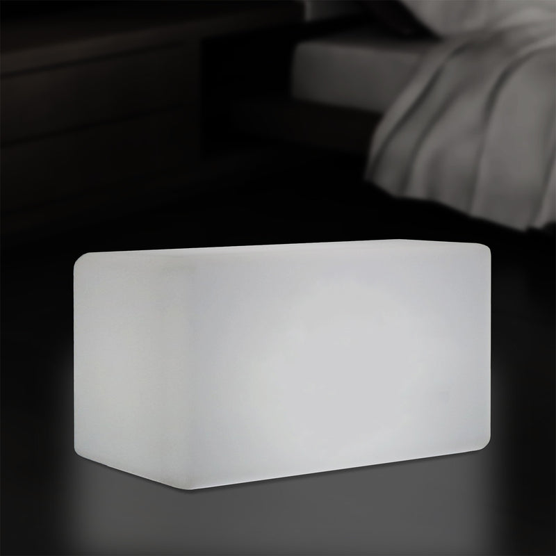 LED Zitbank Kruk, Lamp 55 x 35 cm, Stoel, Moderne E27 Vloerlamp voor de Woonkamer, Wit