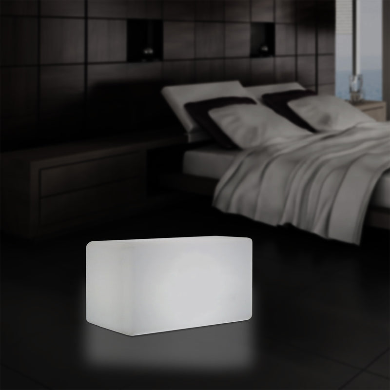 LED Zitbank Kruk, Lamp 55 x 35 cm, Stoel, Moderne E27 Vloerlamp voor de Woonkamer, Wit