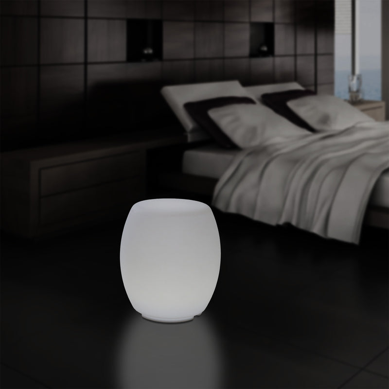 LED Kruk, Verlichte Stoel, Designer E27 Vloerlamp voor de Woonkamer, Wit, 44cm Hoog