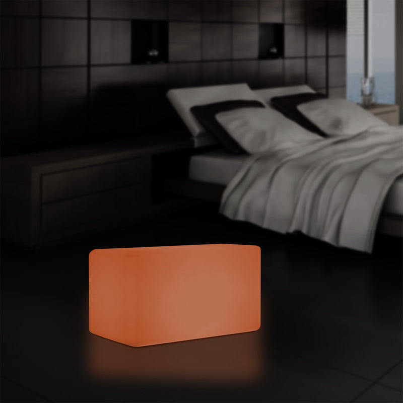 LED Zitbank, Bankje, Meerkleurige Moderne Stoel, Zitje, 55 x 35 cm RGB Dimbare Vloerlamp