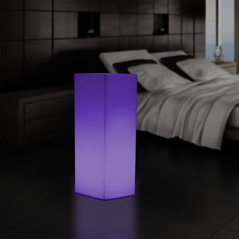 LED Zuil Vloerverlichting, Draadloze Lichtzuil Buitenlamp Patio Vloerlamp, 110 x 30 cm