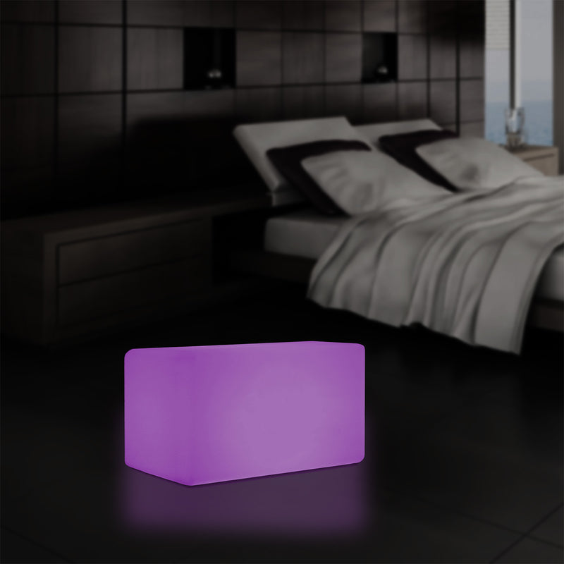 LED Zitbank, Bankje, Meerkleurige Moderne Stoel, Zitje, 55 x 35 cm RGB Dimbare Vloerlamp