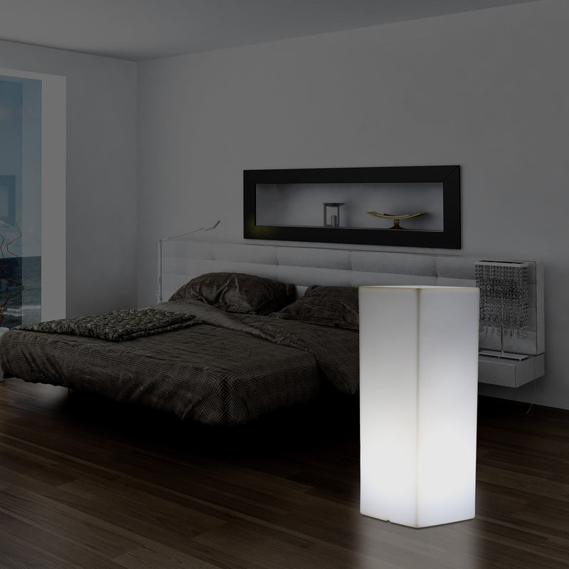 110 x 30 cm Hoge LED Zuil Vloerverlichting, Modern E27 Lichtzuil, Wit, Sfeerlicht