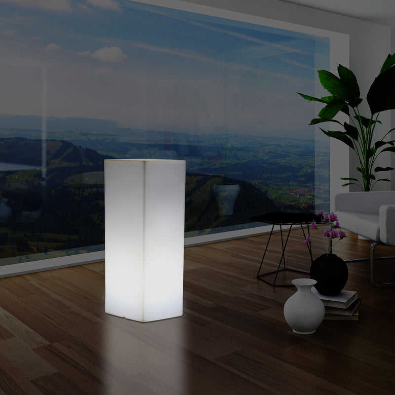 110 x 30 cm Hoge LED Zuil Vloerverlichting, Modern E27 Lichtzuil, Wit, Sfeerlicht