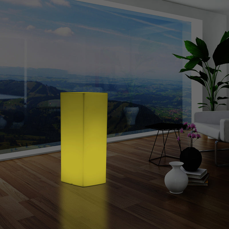 LED Zuil Vloerverlichting, Draadloze Lichtzuil Buitenlamp Patio Vloerlamp, 110 x 30 cm