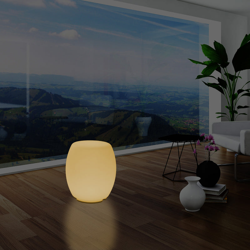 Verlichte Stoel Kruk Vloer Lamp voor Slaapkamer, 44cm Designer LED Verlichting, Warm Wit