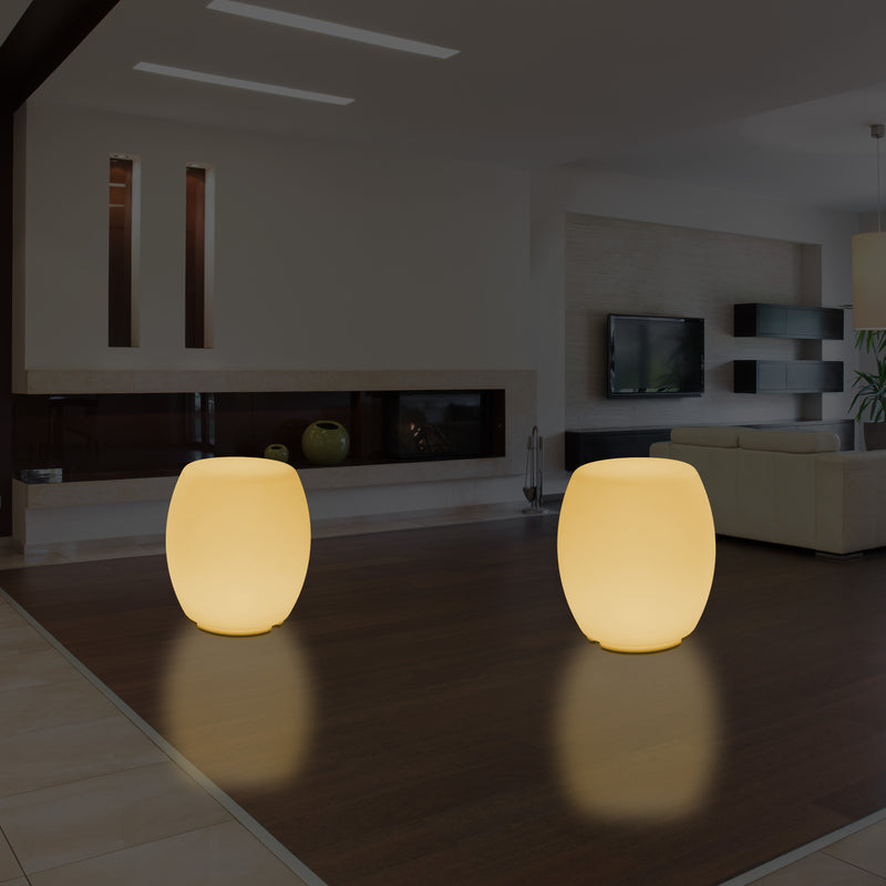 Verlichte Stoel Kruk Vloer Lamp voor Slaapkamer, 44cm Designer LED Verlichting, Warm Wit