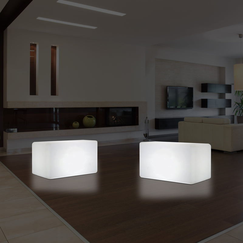 LED Zitbank, Bankje, Meerkleurige Moderne Stoel, Zitje, 55 x 35 cm RGB Dimbare Vloerlamp