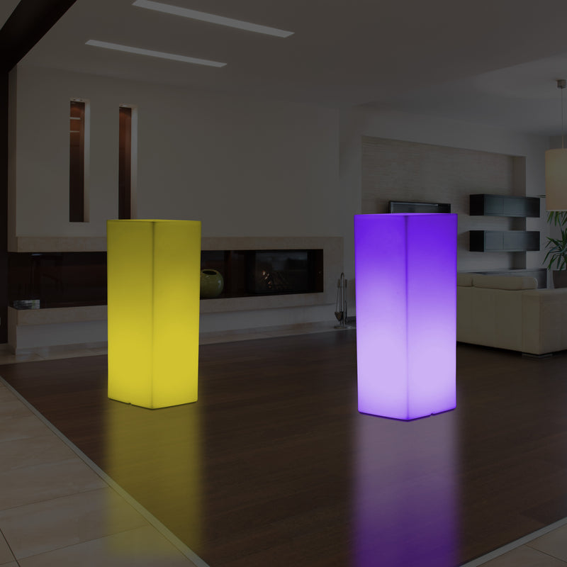 LED Zuil Vloerverlichting, Draadloze Lichtzuil Buitenlamp Patio Vloerlamp, 110 x 30 cm