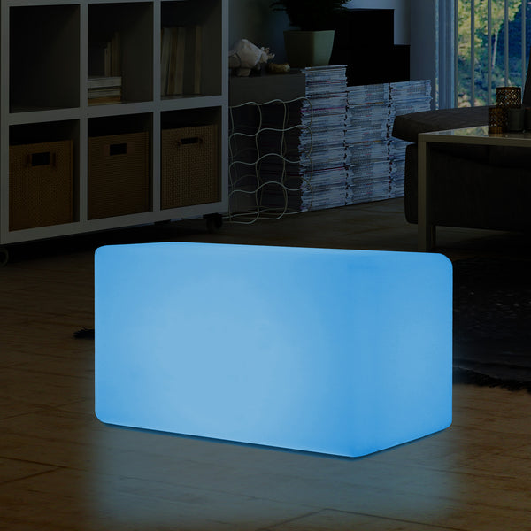 LED Zitbank, Bankje, Meerkleurige Moderne Stoel, Zitje, 55 x 35 cm RGB Dimbare Vloerlamp