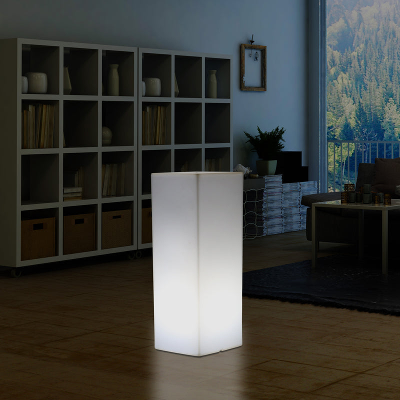 110 x 30 cm Hoge LED Zuil Vloerverlichting, Modern E27 Lichtzuil, Wit, Sfeerlicht