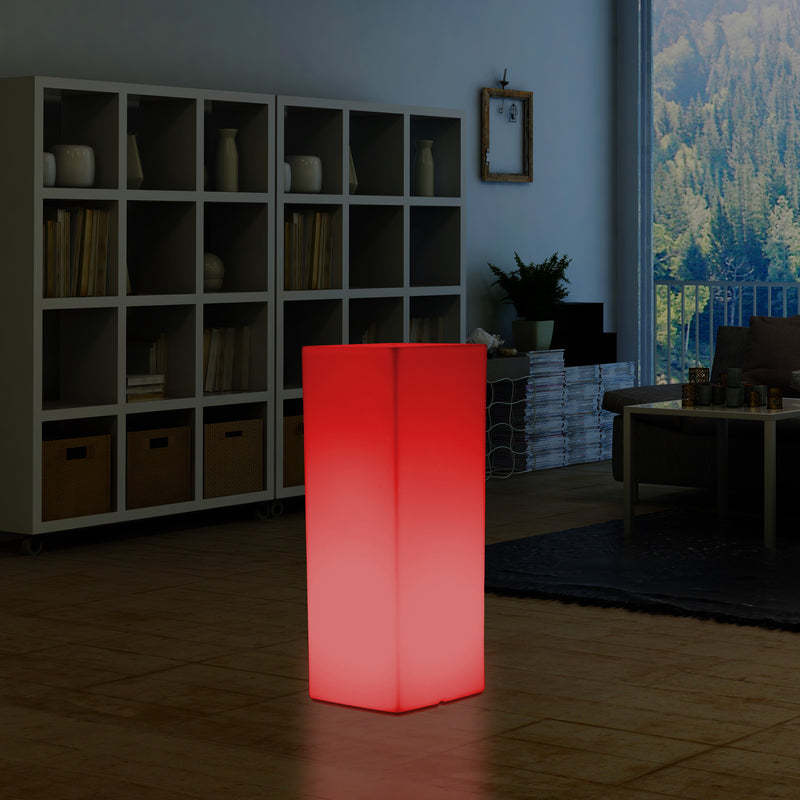 LED Zuil Vloerverlichting, Draadloze Lichtzuil Buitenlamp Patio Vloerlamp, 110 x 30 cm