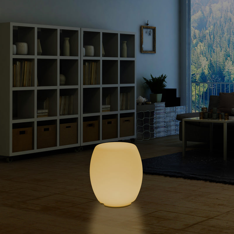 Verlichte Stoel Kruk Vloer Lamp voor Slaapkamer, 44cm Designer LED Verlichting, Warm Wit