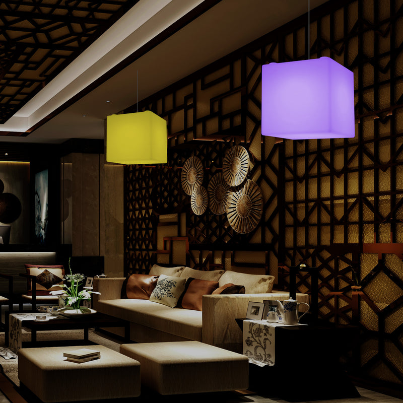LED Kubus Hanglamp, Kleurveranderende SMD RGB Plafondlamp, 300 mm, Sfeerverlichting