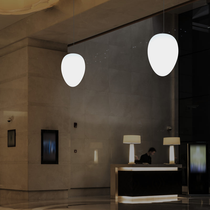 Unieke Plafond LED Verlichting, Decoratieve RGB Hanglamp, 37 cm, Sfeerverlichting, Lichtgevend Ei