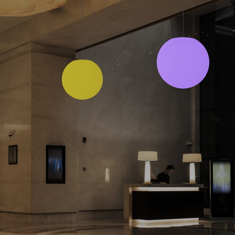 LED Hanglamp, Meerkleurige RGB Bol, Plafondlamp, 400 mm, Lichtgevende Bal, Sfeerverlichting