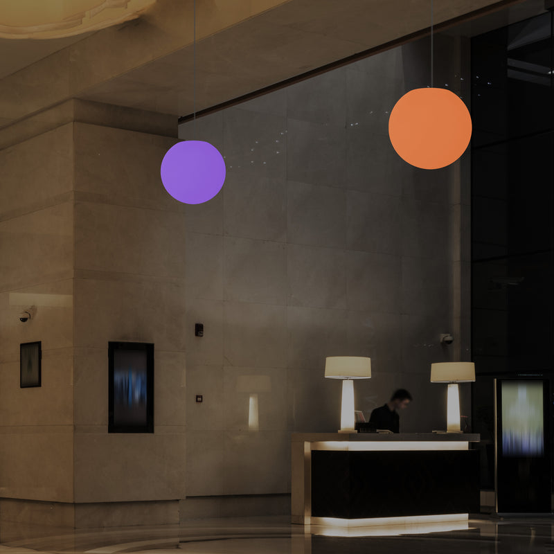 LED Bol Hanglamp, 20cm Meerkleurige RGB Bollicht, Lamp met Astandsbediening, Plafondlamp