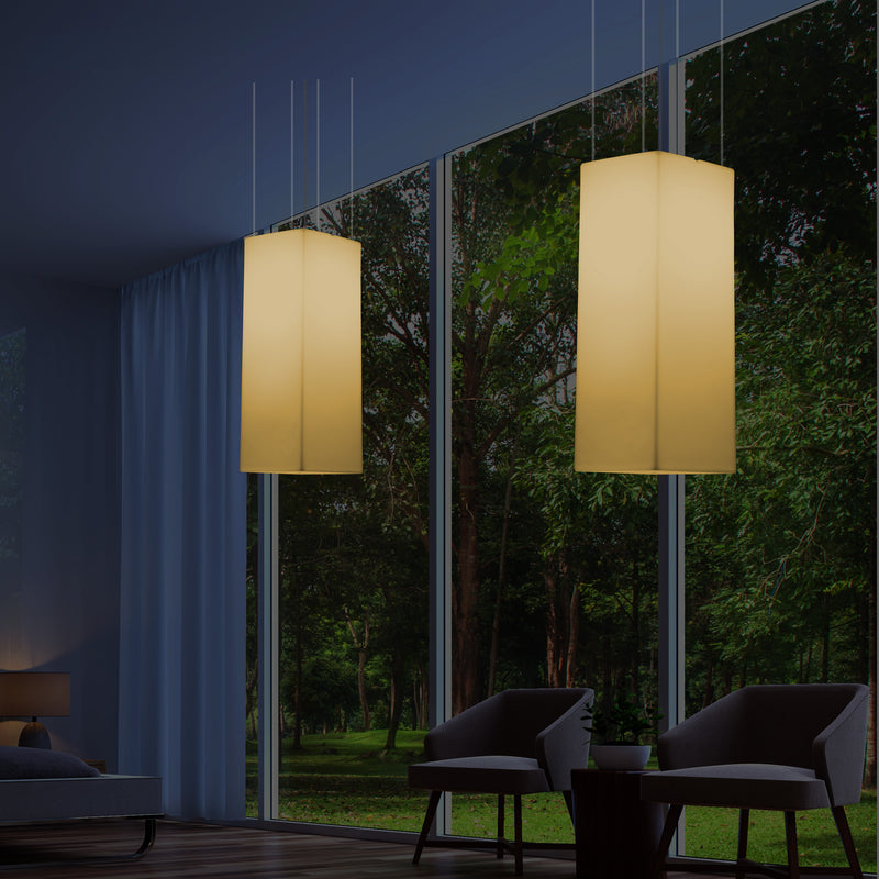 Hanglamp LED, Hangende Lichtzuil, Designer Plafondlamp, 80 cm, E27, Warm Wit, Sfeerlicht