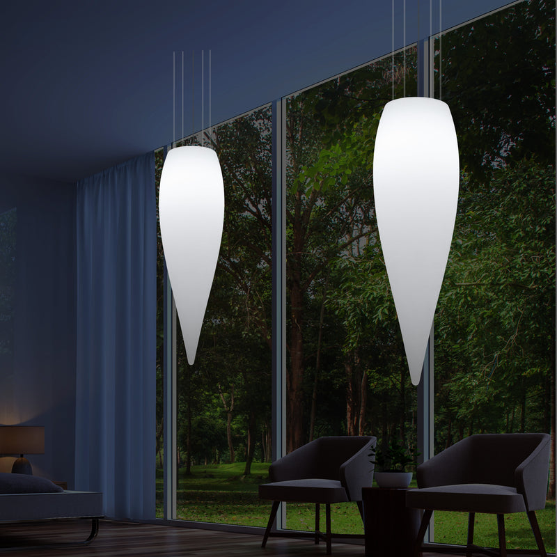 Waterdruppel Hanglamp, Decoratieve LED Lamp, 120 cm, E27, Wit, Sfeerlicht, Verlichting