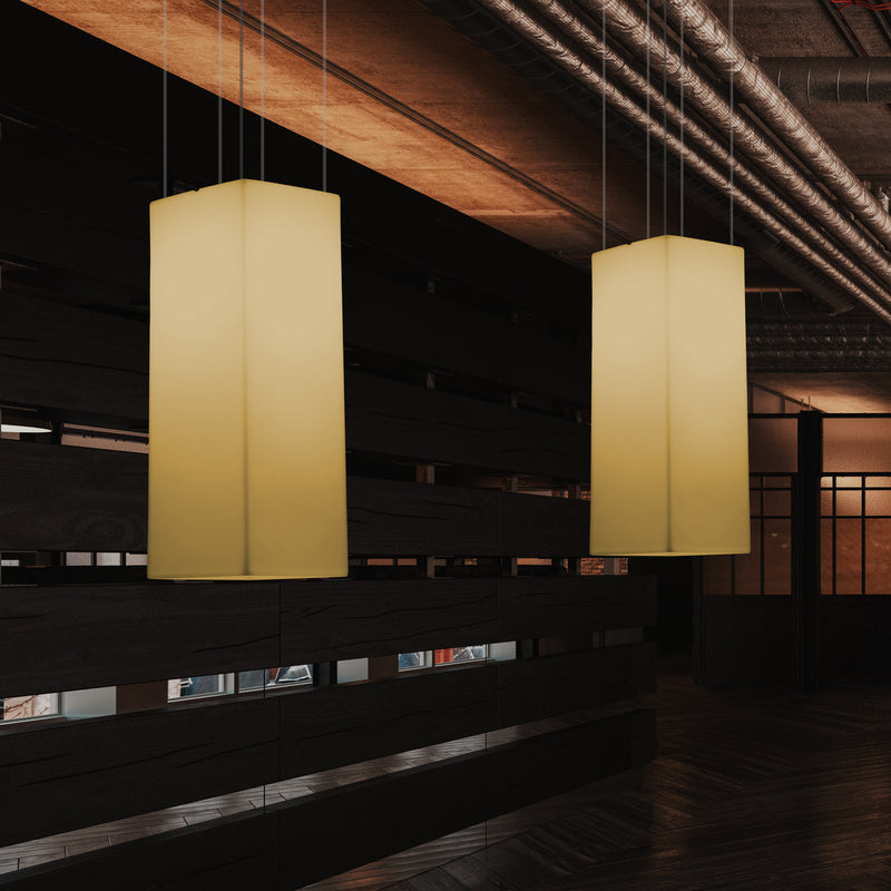 Hangende LED Zuil, Moderne Plafondlamp, 110 x 30cm, E27, Warm Wit, Lichtzuil, Hanglamp