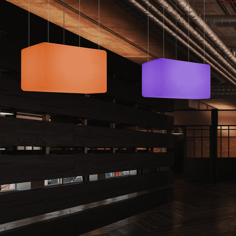 Unieke Plafondlamp, Hangende Lichtzuil, LED Lamp, 55 x 35 cm, E27, RGB met Afstandsbediening