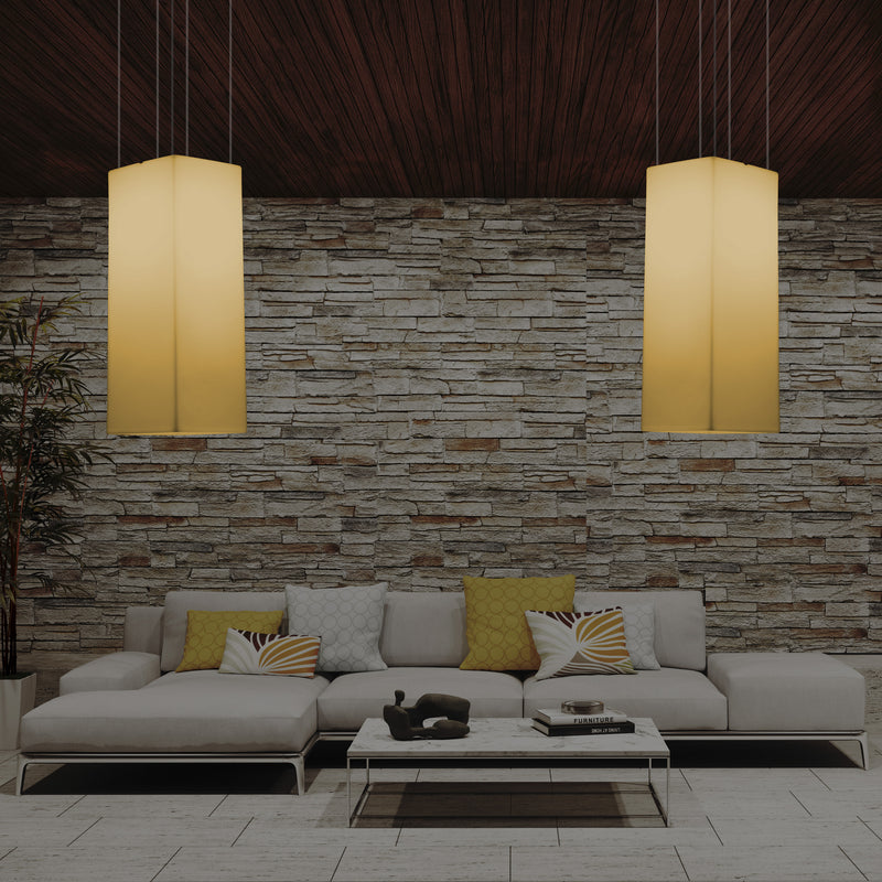 Hanglamp LED, Hangende Lichtzuil, Designer Plafondlamp, 80 cm, E27, Warm Wit, Sfeerlicht