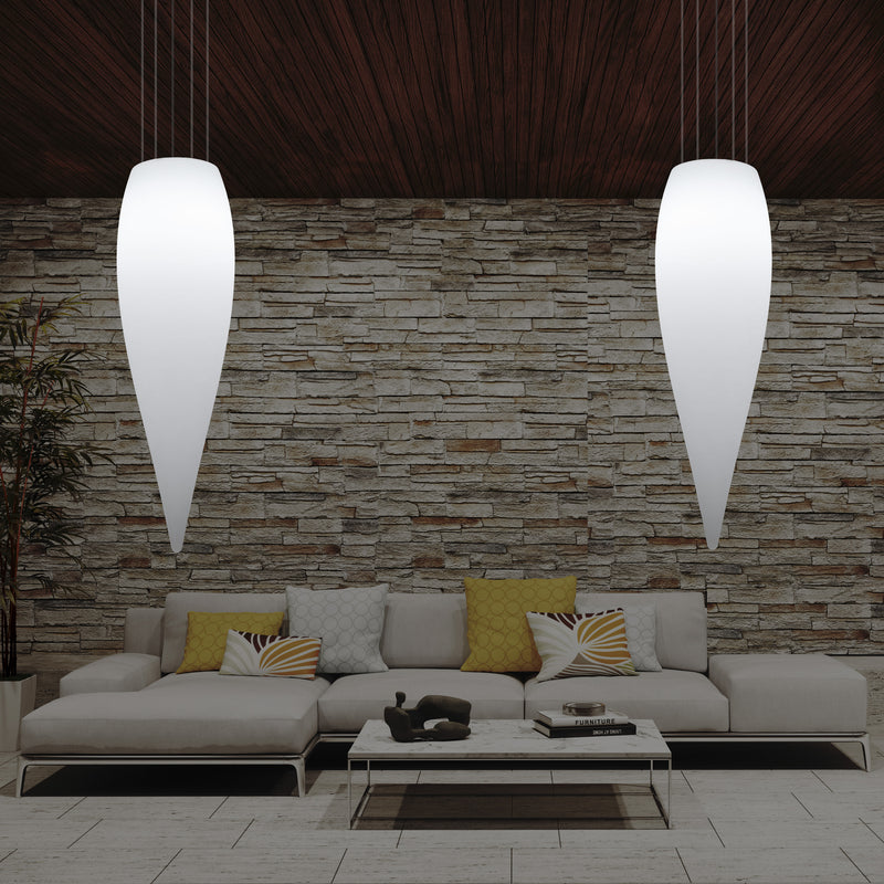 Waterdruppel Hanglamp, Decoratieve LED Lamp, 120 cm, E27, Wit, Sfeerlicht, Verlichting