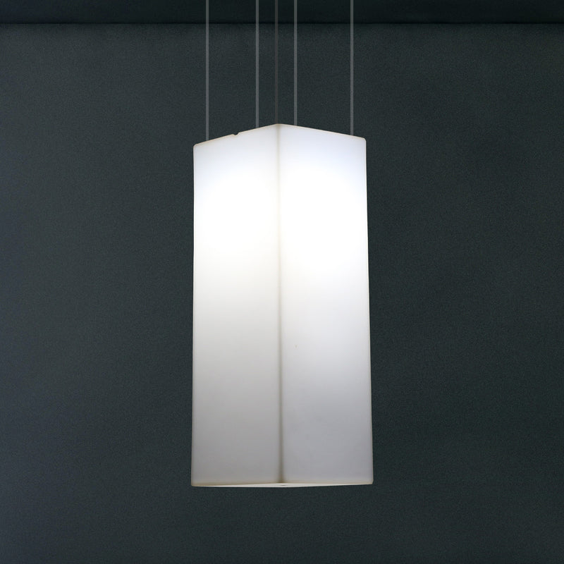 Rechthoekige Hanglamp, Designer Hangende LED Verlichting, 110 x 30 cm, E27, Wit