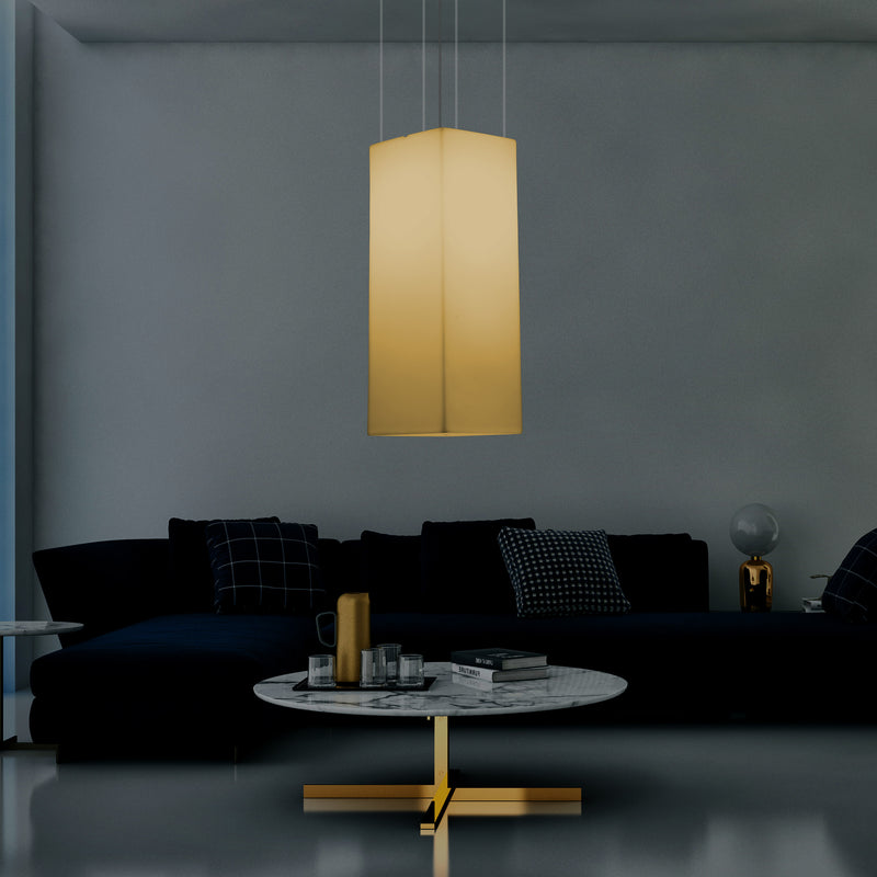 Hangende LED Zuil, Moderne Plafondlamp, 110 x 30cm, E27, Warm Wit, Lichtzuil, Hanglamp