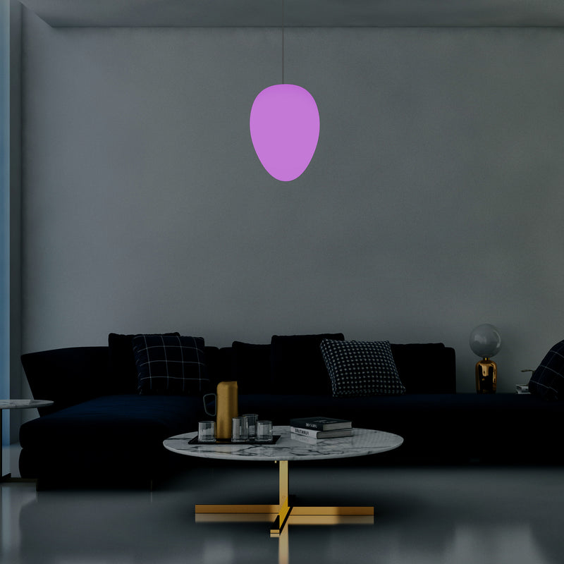 Designer RGB Hanglamp Hangende Verlichting, Dimbare 37cm Meerkleurige Plafondlamp, Ei