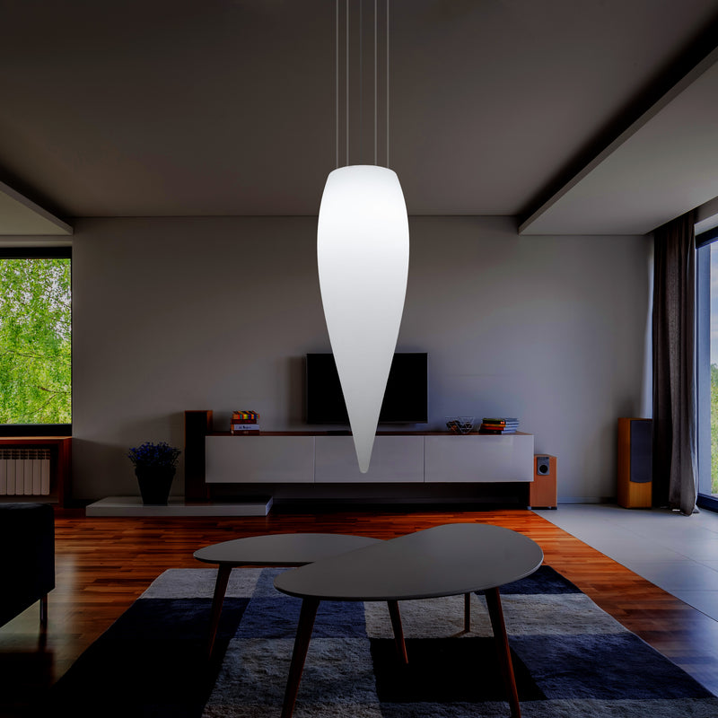 Waterdruppel Hanglamp, Decoratieve LED Lamp, 120 cm, E27, Wit, Sfeerlicht, Verlichting