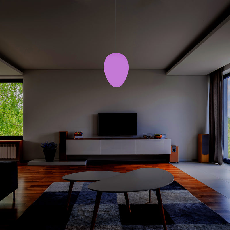 Designer RGB Hanglamp Hangende Verlichting, Dimbare 37cm Meerkleurige Plafondlamp, Ei