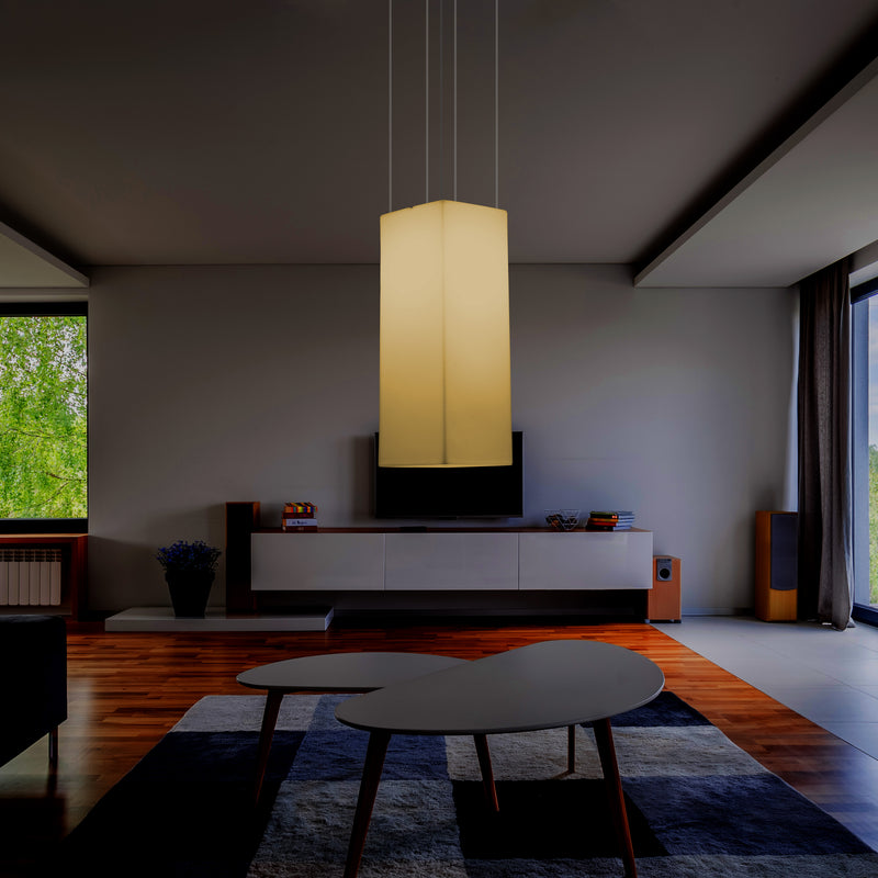 Hangende LED Zuil, Moderne Plafondlamp, 110 x 30cm, E27, Warm Wit, Lichtzuil, Hanglamp